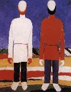 Kasimir Malevich Two men portrait oil painting reproduction